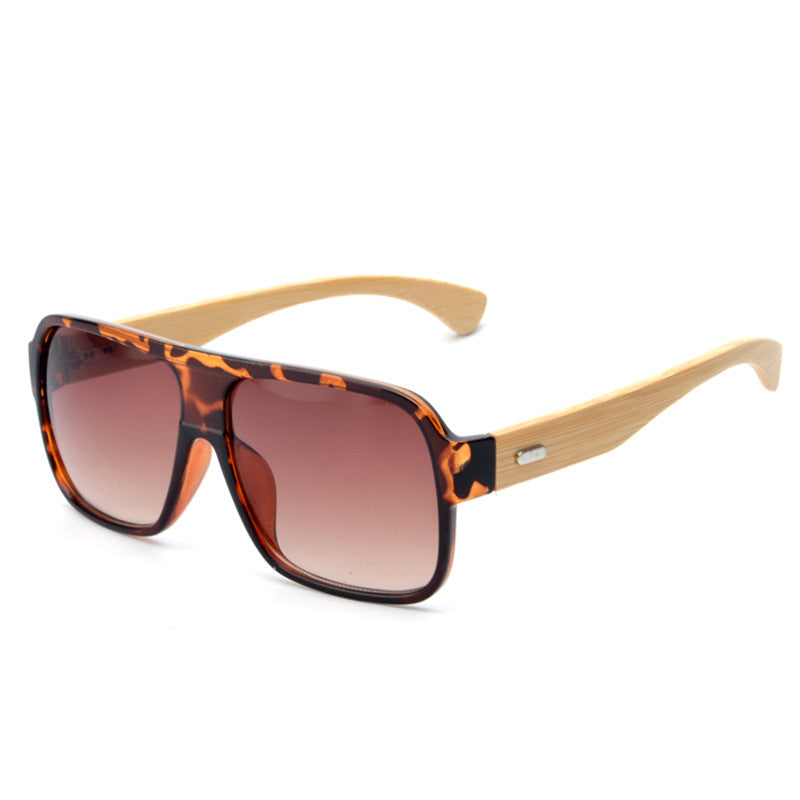Square wooden sunglasses