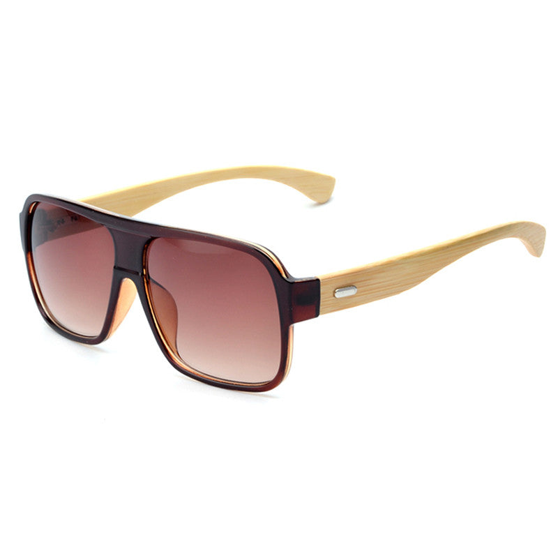 Square wooden sunglasses