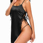Silk sexy lingerie nightgown